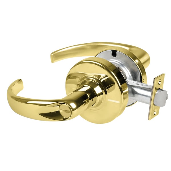 Schlage Grade 1 Bath/Bedroom Privacy Lock, Sparta Lever, Non-Keyed, Bright Brass Finish, Non-Handed ND40S SPA 605 - main